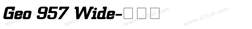 Geo 957 Wide字体转换